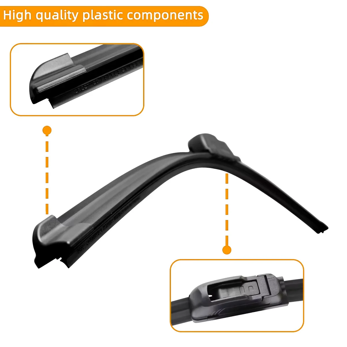 1PC Car Windshield Wiper Blade J/U Universal Soft Rubber Boneless Car Wiper 12\
