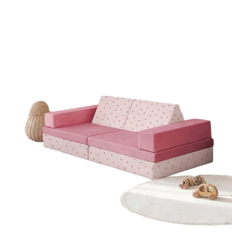 8-Piece creative building block sofa, splicing cartoon modular sofa compressible and detachable