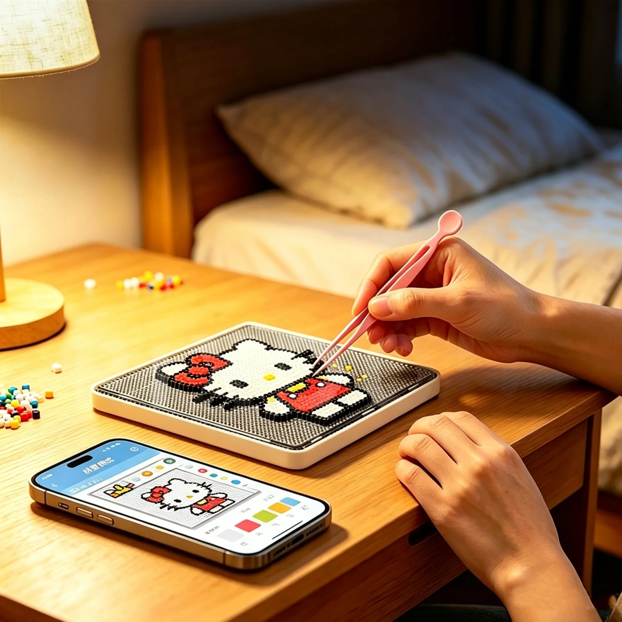 

Smart LED Digital Display DIY Bean Board 52x52 Animation Programming Bluetooth APP Control Magnetic Tile Pindou Gift Toy