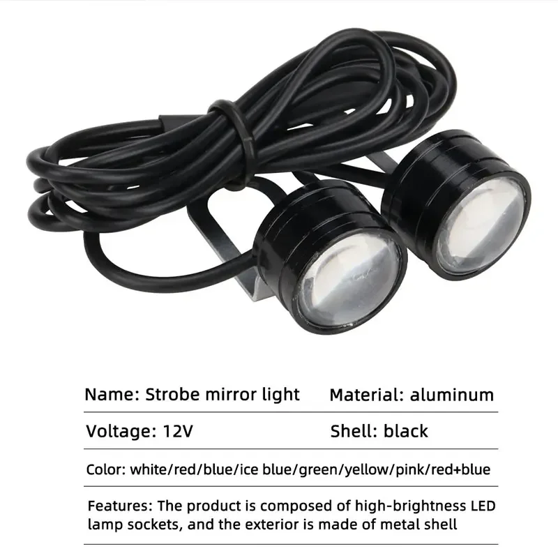 

2pcs Motorcycle Flash Strobe Eye Motorcycle Daytime Running Light Fog Lamp Headlight Moto Accessories Lighter Flextail Mre