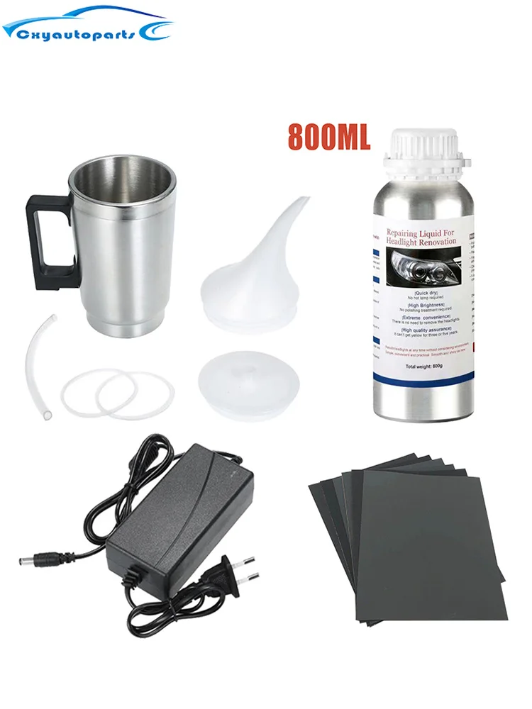 Car headlight restoration kit 800ML Liquid Polymer Repair Fluid Car Headlight Chemical Polishing Kit Automobile Tools