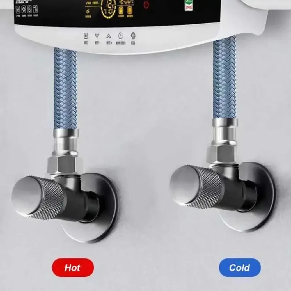 

Латунный угловой кран 1/2 дюйма для воды: запорный клапан для унитаза, стиральной машины, раковины, водонагревателя, универсальный соединительный комплект для ванной комнаты