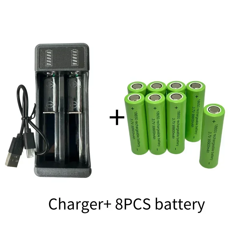 Bestselling100% original 18650 battery high-capacity 99900Mah 3.7V +charger,lithium-ion rechargeable battery for toy flashlights