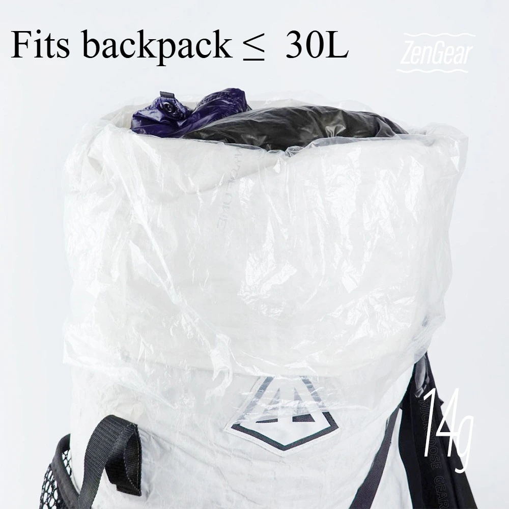 Rugzak Voering Tas Verpakking Ultralichte 14g Polycro Binnenste Dry Bag Waterdichte opslag voor wandelen, trekking, UL Kampeeruitrusting