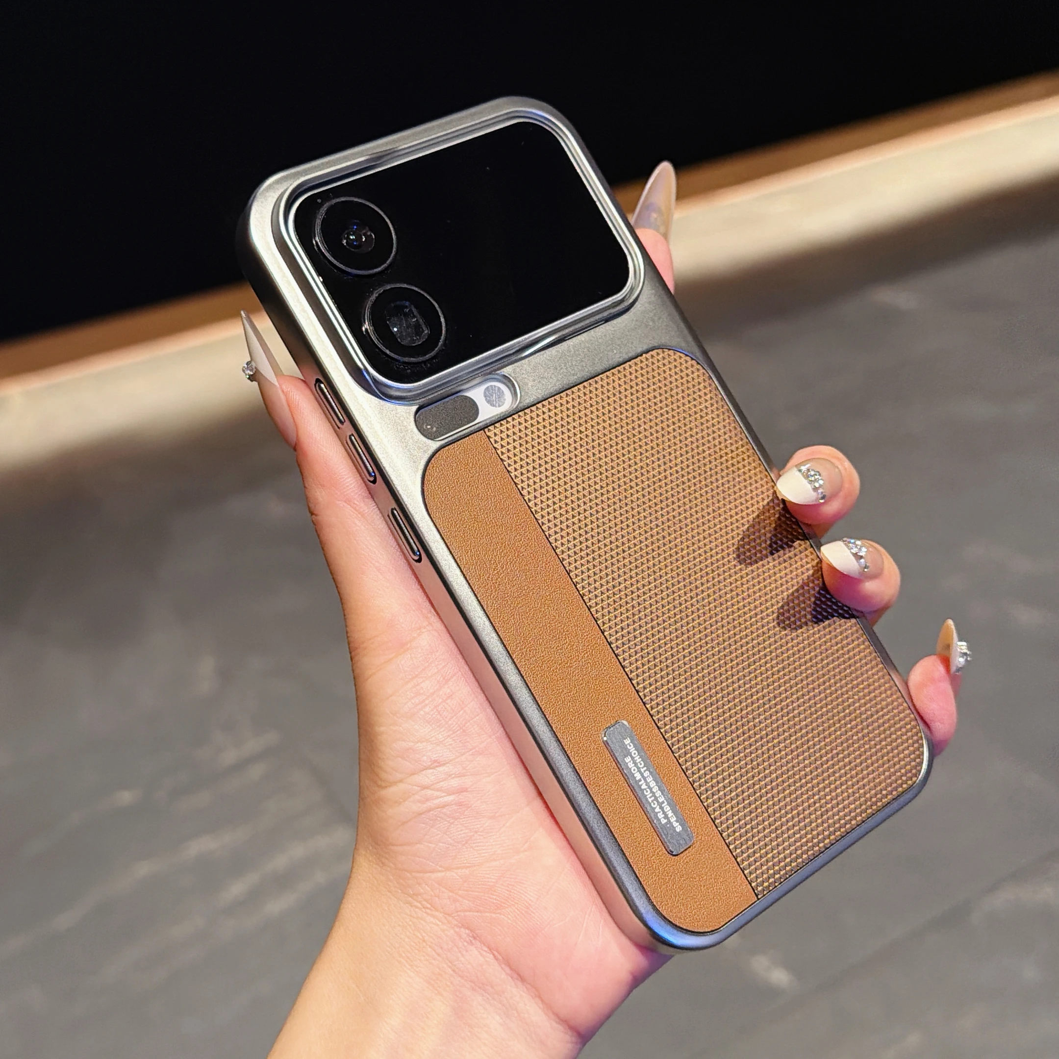 For Xiaomi 17 Pro Max Case Luxury Nylon Textured Stitching E