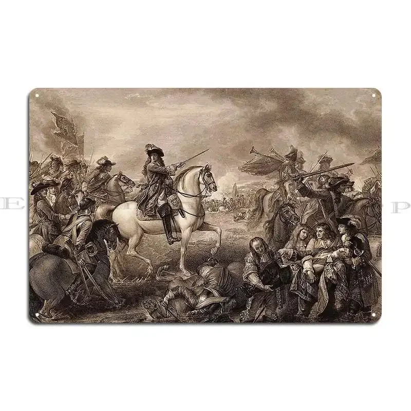الملك ويليام الثالث معركة بويين لوحة معدنية ملصق اللوحة طباعة المطبخ المخصص خلق ملصق تسجيل القصدير #2