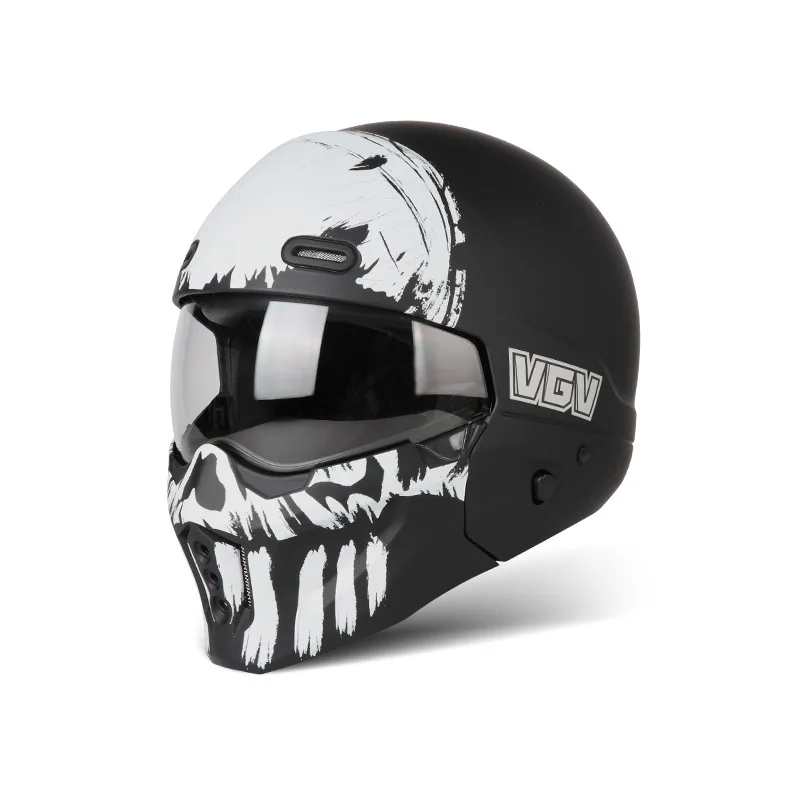 

Classic Retro Motorcycle Full Face Helmet Personality Motorcycle Open Face Helmet Safety Fashion Combination Helmet All Seasons