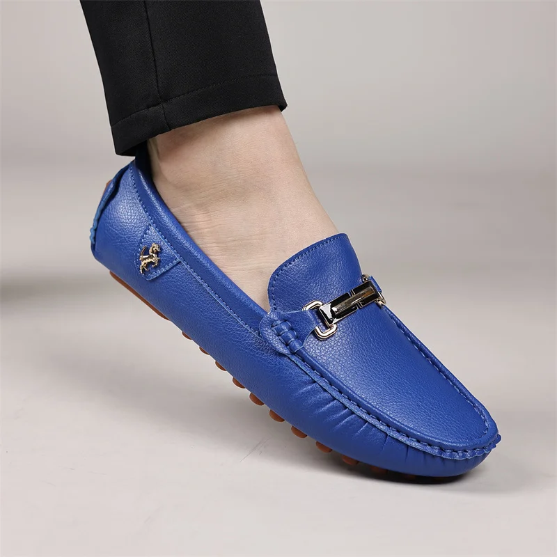 

Мужские лоферы из искусственной кожи ручной работы, повседневные туфли без шнуровки на плоской подошве для вождения, роскошные удобные мокасины, мужские лоферы большого размера