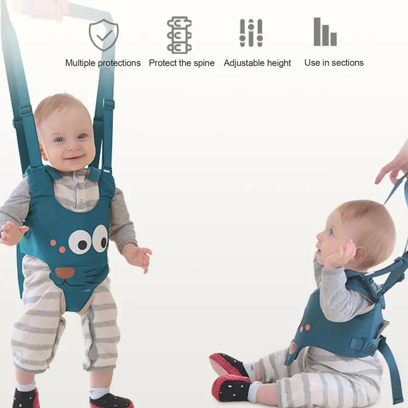 Arnés ajustable para caminar para niños pequeños, cinturón auxiliar para bebés, andador transpirable, accesorios de soporte de mano