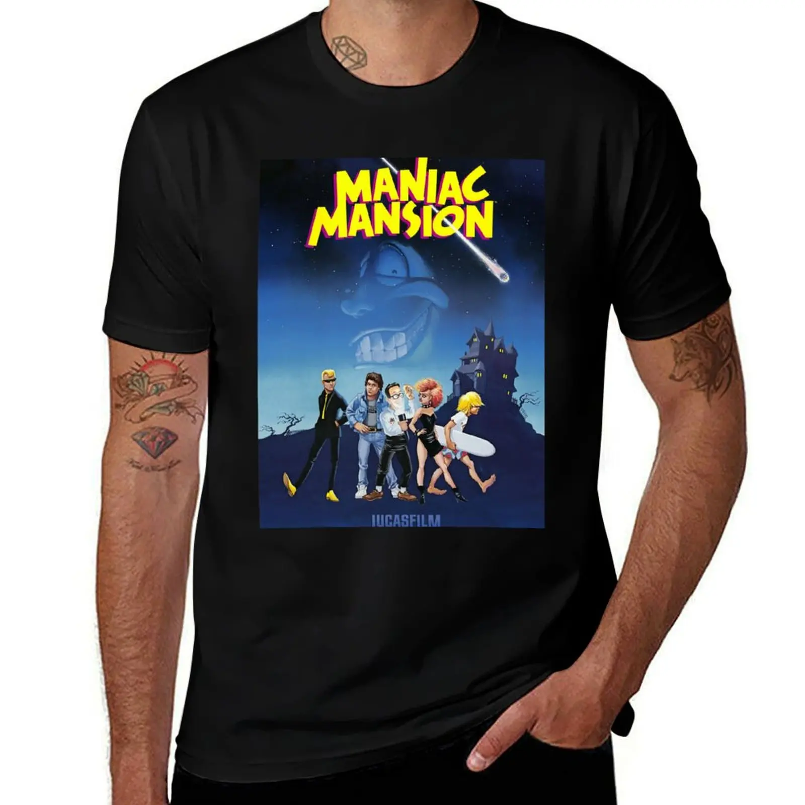 

MANIAC MANSION T-Shirt Light Athletic Short Sleeve Tee Shirt