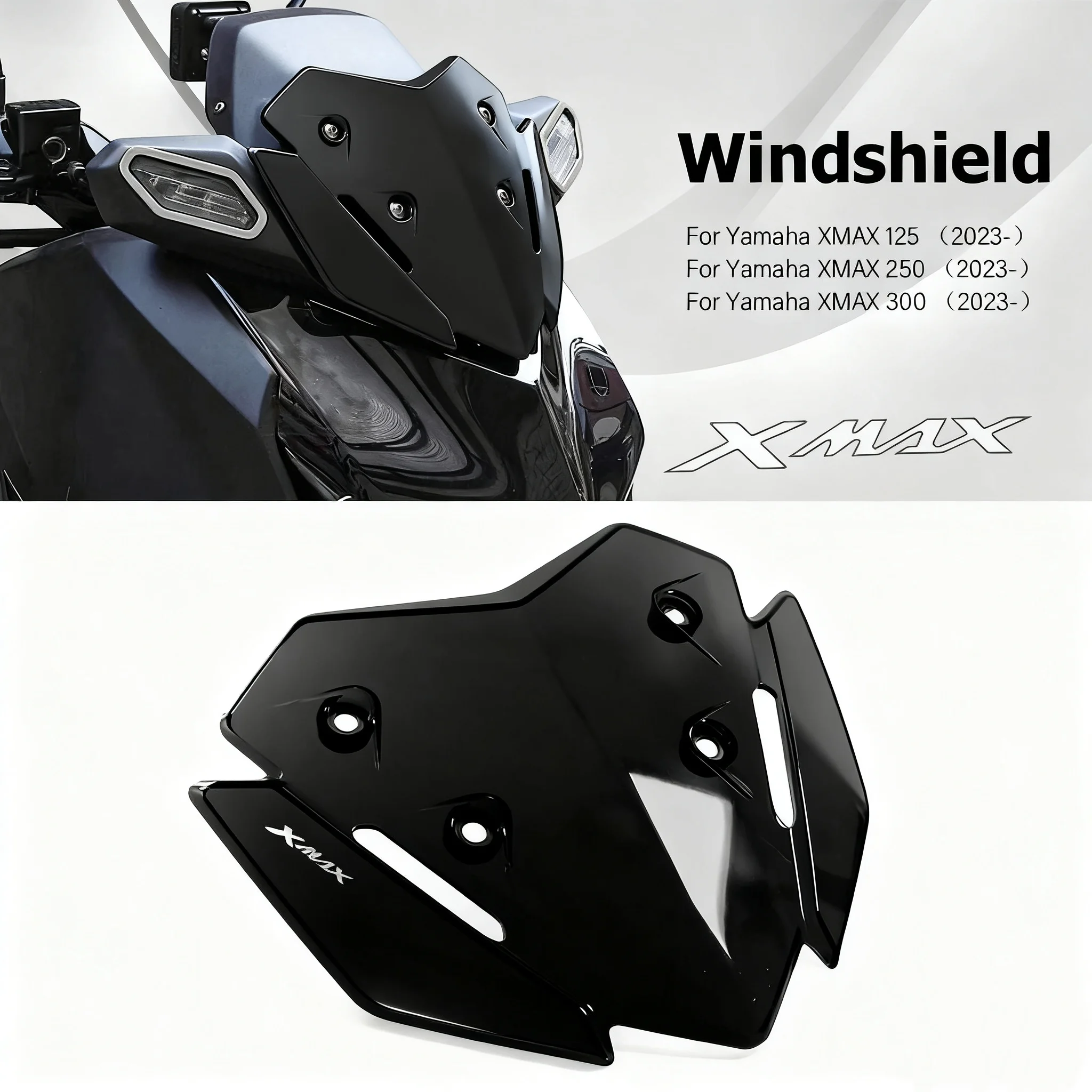 

For YAMAHA XMAX250 XMAX300 2023 2024 Motorcycle Windshield Viser Visor Deflector WindScreen WindScreen Shield Screen XMAX 125
