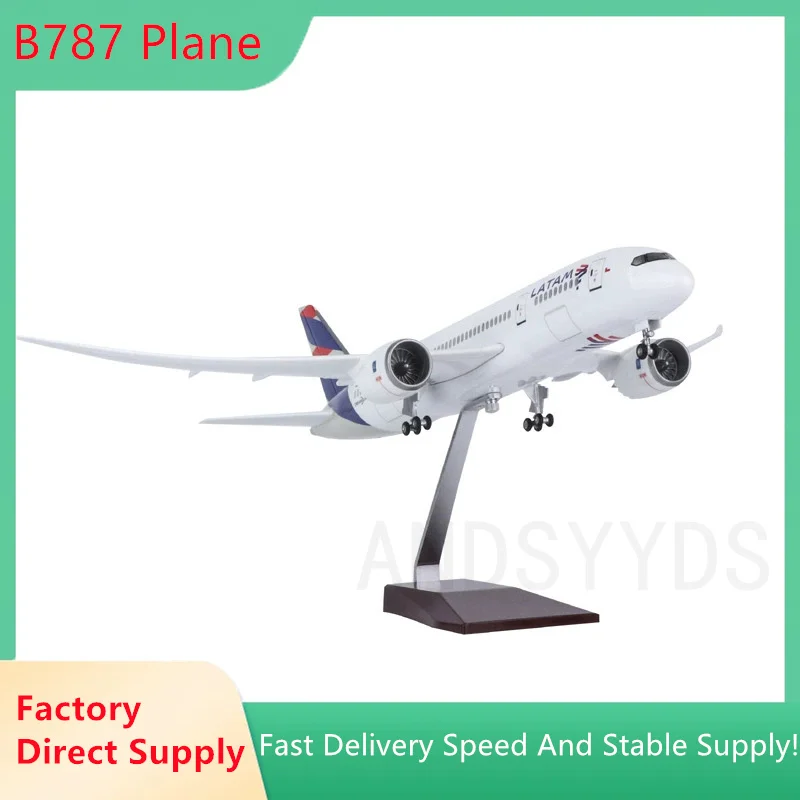 47 سنتيمتر B787 دريملاينر لعبة مجسمة طائرة 787 تشيلي لاتام الخطوط الجوية دييكاست طائرة ث الضوء ومكاتب العجلات اكسسوارات للأطفال