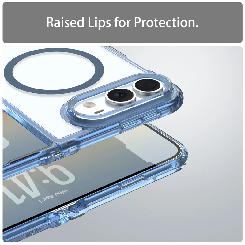 Case For iPhone Duo ELVEV Magnetic Airbags Shockproof Hard PC + Soft TPU Non SlipTransparent Protective Phone Cover