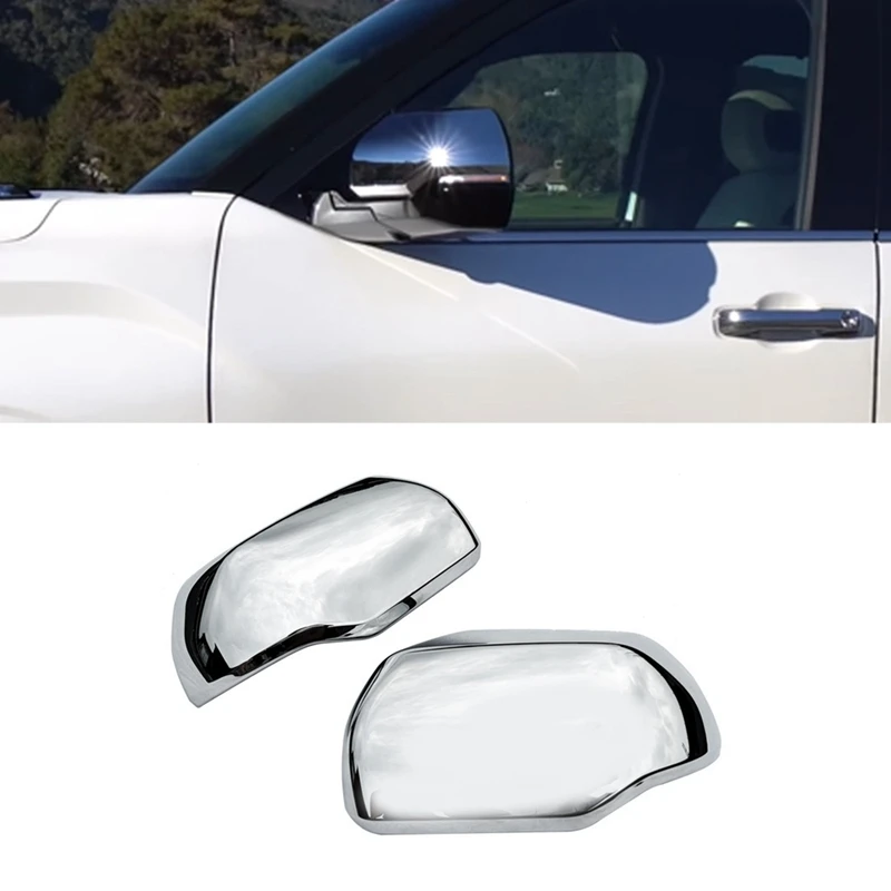 

Chrome Rearview Mirror Cover Side Door Mirror Cap Trim Protector For Toyota - 2022