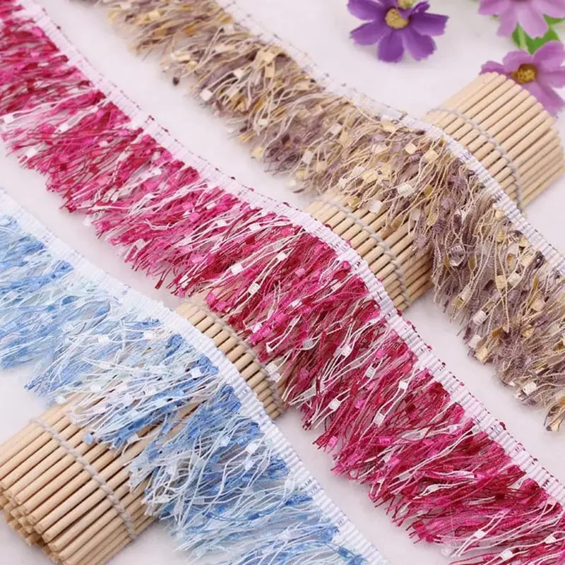 1 Yard Spitzenband, Seidenquasten, Fransenbesatz, Quasten zum Nähen für Schmuck, DIY-Bekleidung, Stoffzubehör, Quasten, Handwerkszubehör – Detail 2