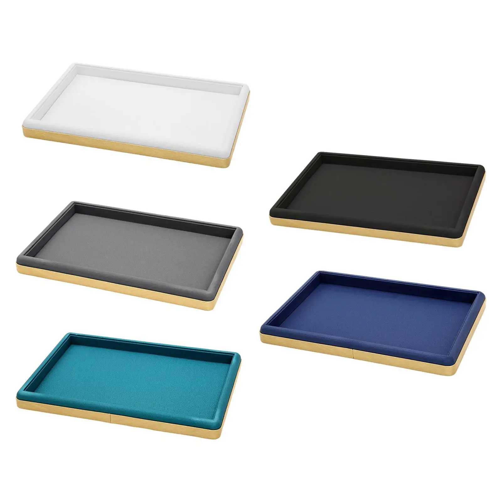 

Jewelry Display Tray Brushed Leather Jewelry Holder for Drawer Vendors Show