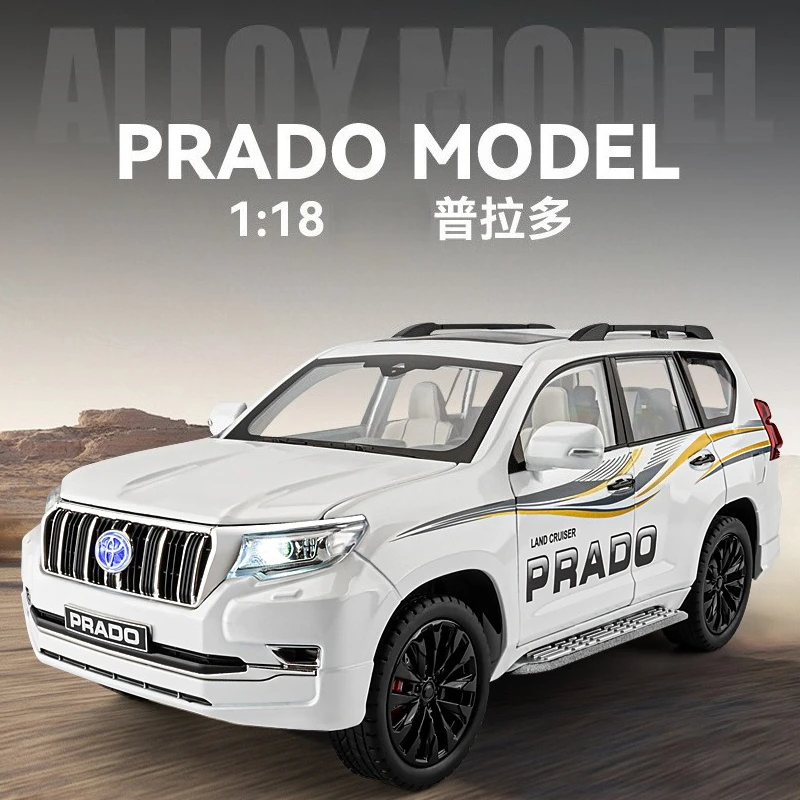 

Масштабная модель автомобиля Toyota Prado 1:18 из литого сплава, коллекционная, подарочная, игрушка-украшение