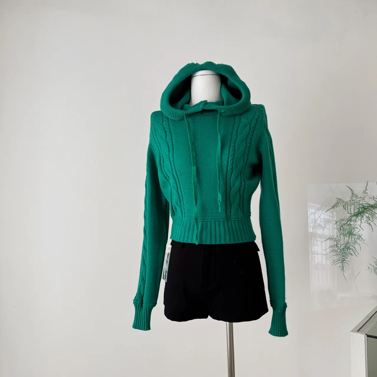 

Женский осенне-зимний свитер с капюшоном и длинными рукавами, женский однотонный вязаный пуловер, облегающий джемпер, топ F234