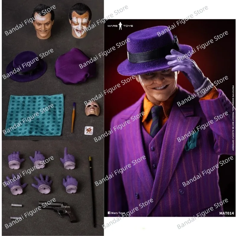 

Марс Toys MAT014 масштаб 1/6, экшн-фигурка мистера Джека Николсона клоуна, версия 1989 года, комиксы, злодей, нежная модель солдата 12 дюймов, подарки