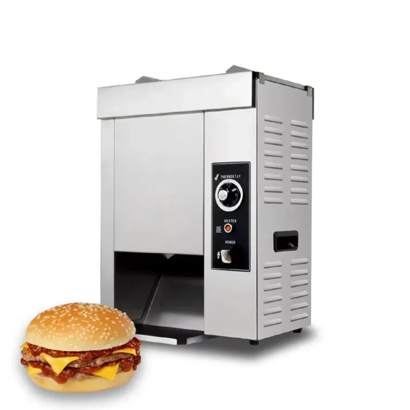 Commercial Stainless Steel Vertical Hamburger Bun Toaster Bread Heater