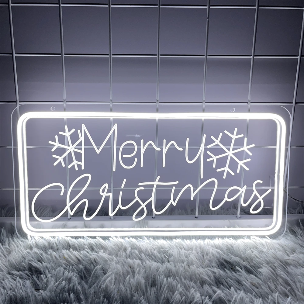 Merry Christmas Neon Sign Christmas Decoration Lights Neon USB For House Home Shop Party New Year Holiday Room Wall Decor