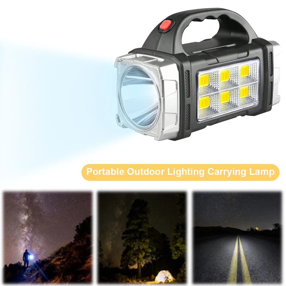 

Strong Light LED Handheld Spotlight IP44 Waterproof Emergency Camping Lamp USB Rechargeable Portable Lightweight Searchlight 15W