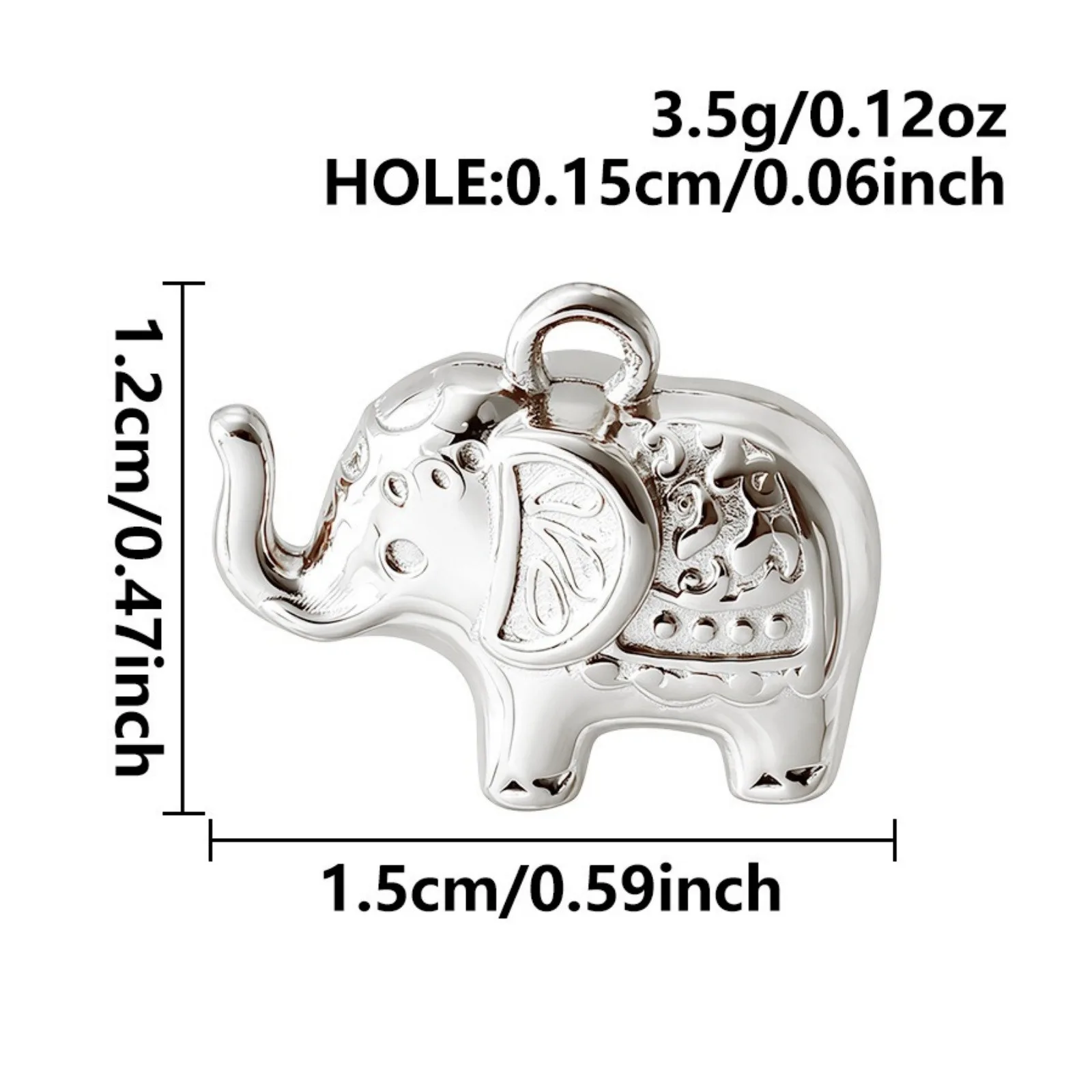 3 Stück 3D-Tieranhänger Hund Koala Elefant Ente Anhänger aus 304 Edelstahl für DIY-Halsketten-Schmuckherstellung Großhandel – Detail 8