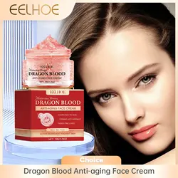 EELHOE Dragon Blood Face Cream Pore Shrinking Facial Rejuvenation Nourishing Hyaluronic Acid Moisturizing Face Brightening Cream