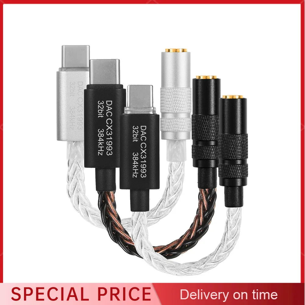 Conexant CX31993 HIFI USB Type-C Auricolari DAC Amplificatore per cuffie Uscita da 3,5 mm Adattatore per telefono cellulare USB-C