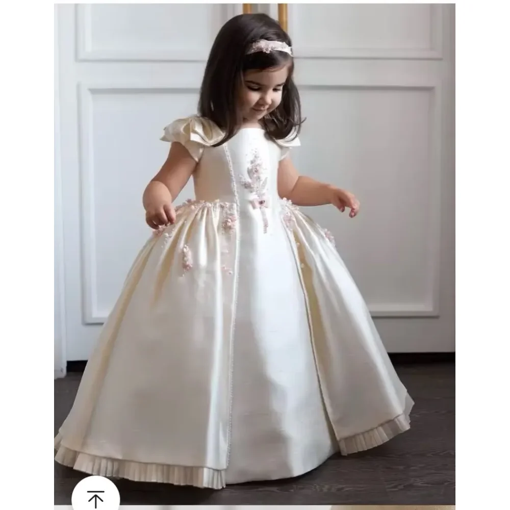 Customized Cute Baby Flower Girl Dresses Children Birthday Party Ball Gown платье для девочки 2026