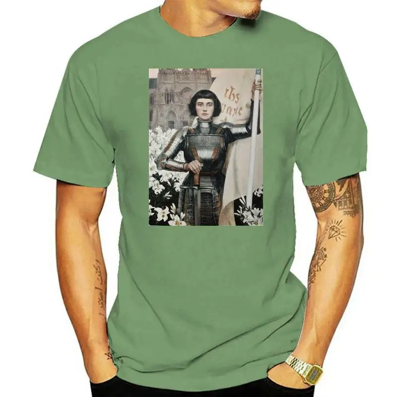 2024 New Men Summer Style T-Shirt A 1903 engraving of Joan of Arc Tee Casual  Shirt