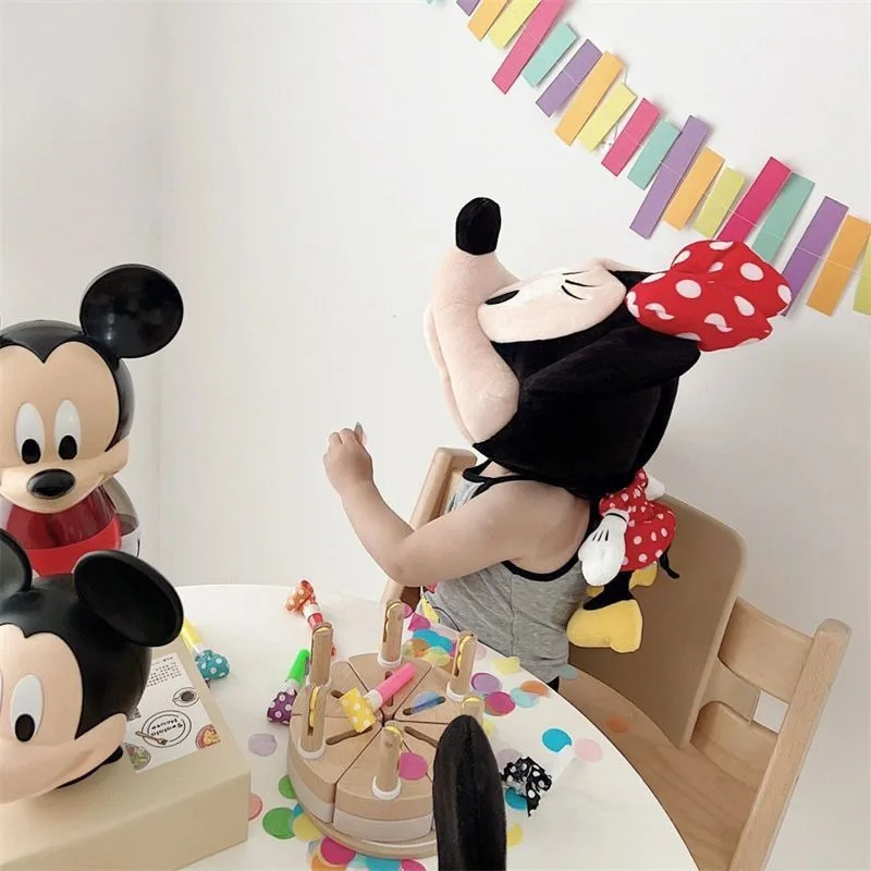 NEW Disney 3D Hat Mickey Minnie Winter Plush Insulation Cold-proof Cute Cartoon Fashionable and Funny Lovers Parent-child Gift