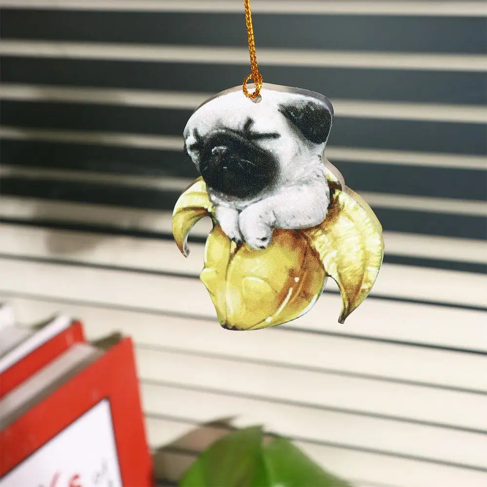 

Rearview Mirror Simulation Model Cat Puppy Cat Car Pendant Car Hanging Ornament Car Acrylic Pendant Animal Acrylic Pendant
