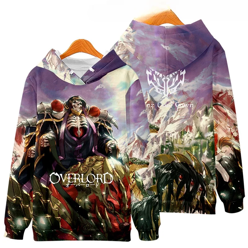 Anime Overlord Ainz OOal Gown Cosplay Hoodie Women Men Harajuku Sweatshirt Streetwear Hip Hop Pullover Hooded Jacket Outerwear