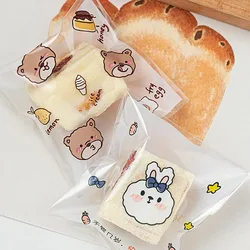 100pcs Cartoon Cookie Packaging Bag Cookie Snowflake Crispy Packaging Self sealing Bag