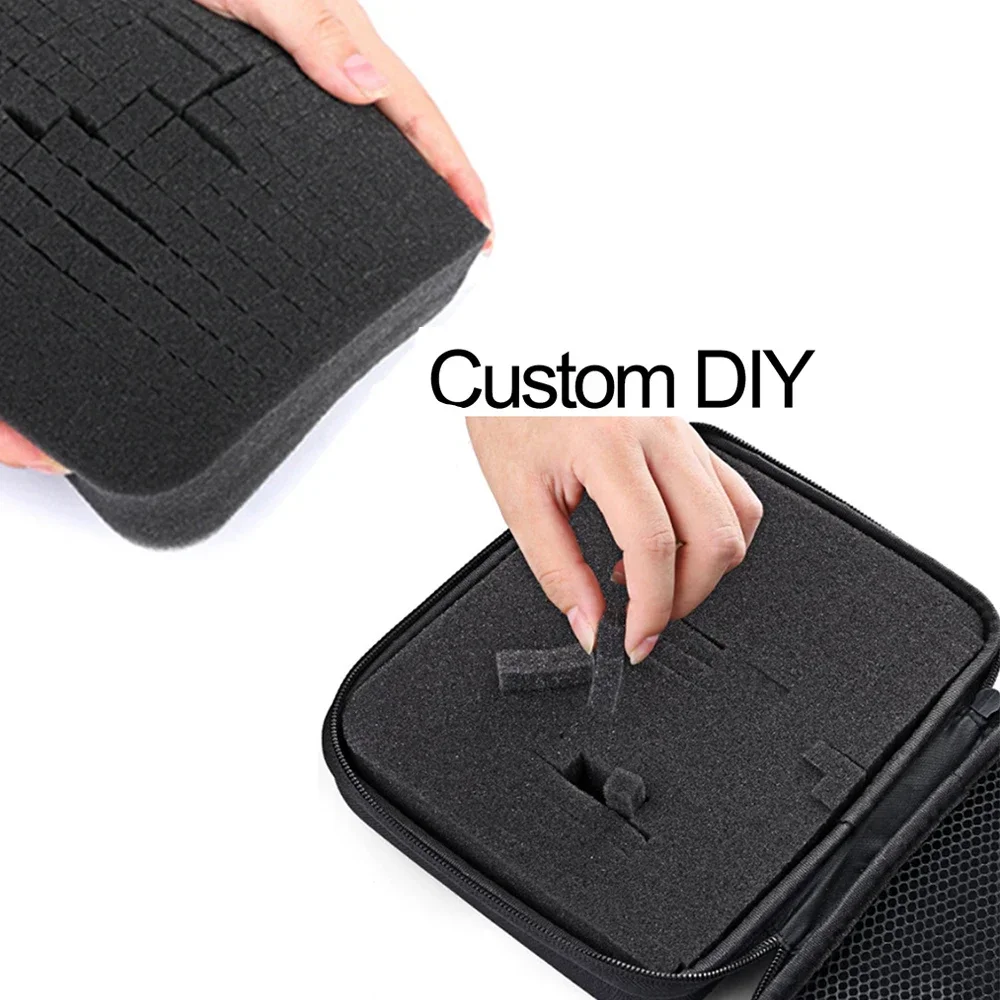 Personalization Foam Shockproof For Storage Bag Diy Sponge Storage Box For Case Outdoor Tool Travel Customized Zipper Case