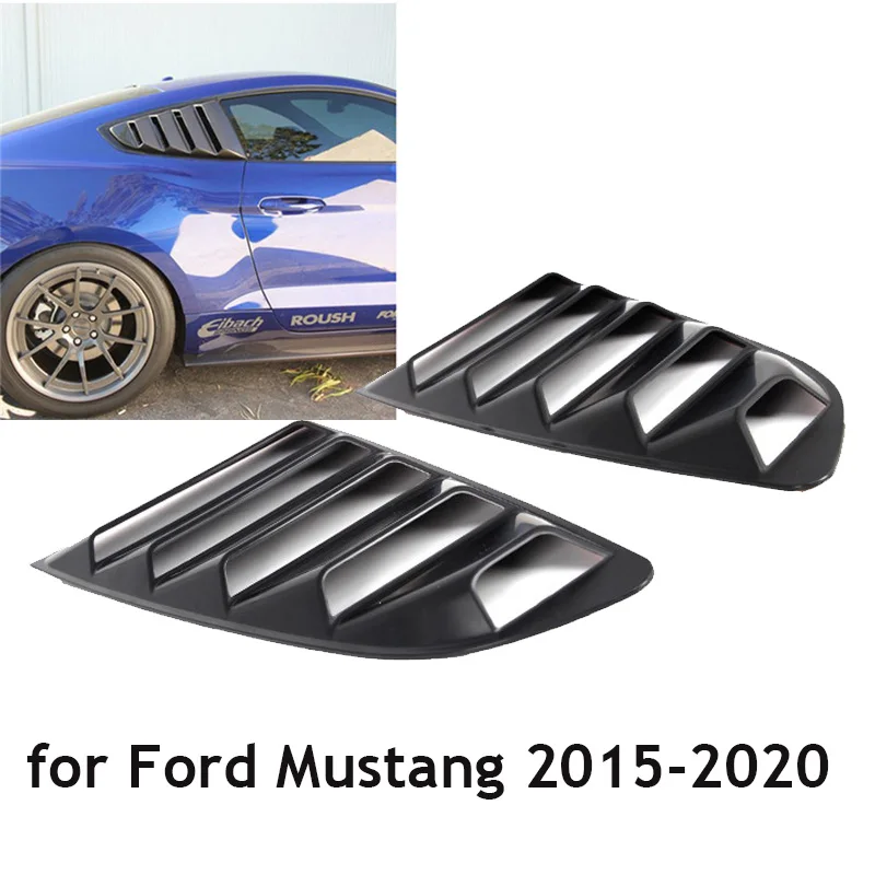 Rear Quarter Window Louvers Scoops Spoiler Car Tunning Panel Side Air Vent Cover for Ford Mustang 2015 2016 2017 2018 2019 2020