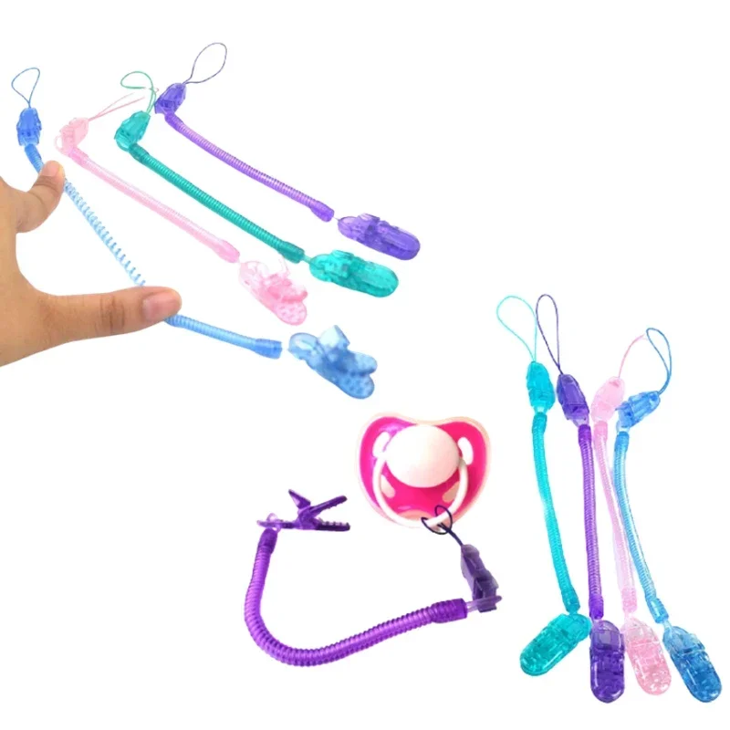 

Baby Stretchable Spring Coil Pacifier Chain Clip Babies Boy Soother Nipple Anti-drop Holder for Newborn Children Accessories