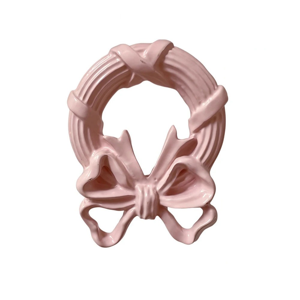 Alloy Bow Handle Bedside Table Wardrobe Wine Cabinet Drawer Door Handle Pink Gold Home Decoration Single Hole Handle Hook ﻿