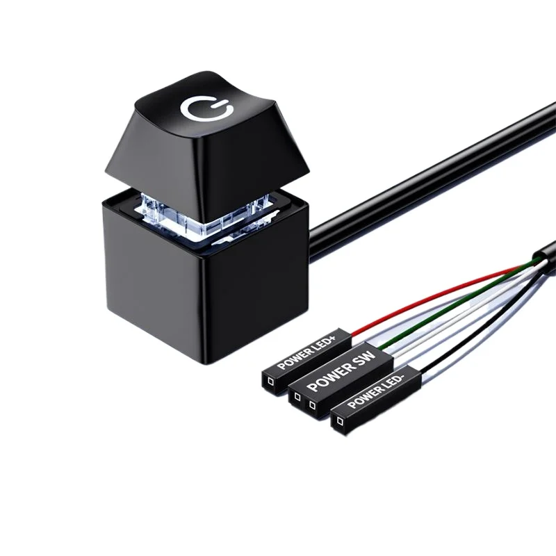 Host computer desktop switch button desktop chassis external power button Internet cafe external starter