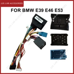 For BMW E39 E46 E53 Android Power Cable Car Radio GPS MP5 Player Panel Frame Wiring Harness