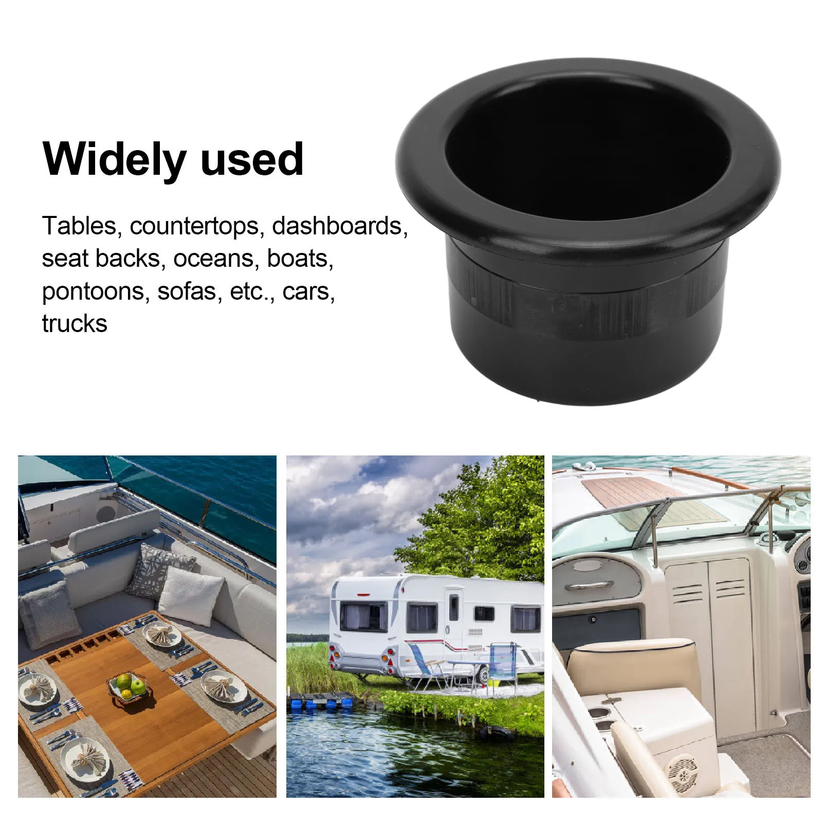 

2PCS 2.7 Inch Cup Holder Insert ABS Plastic Universal Fit Easy for Car Boat RV Boat Car Sofa Golf Armrest Expander Easy to Clean