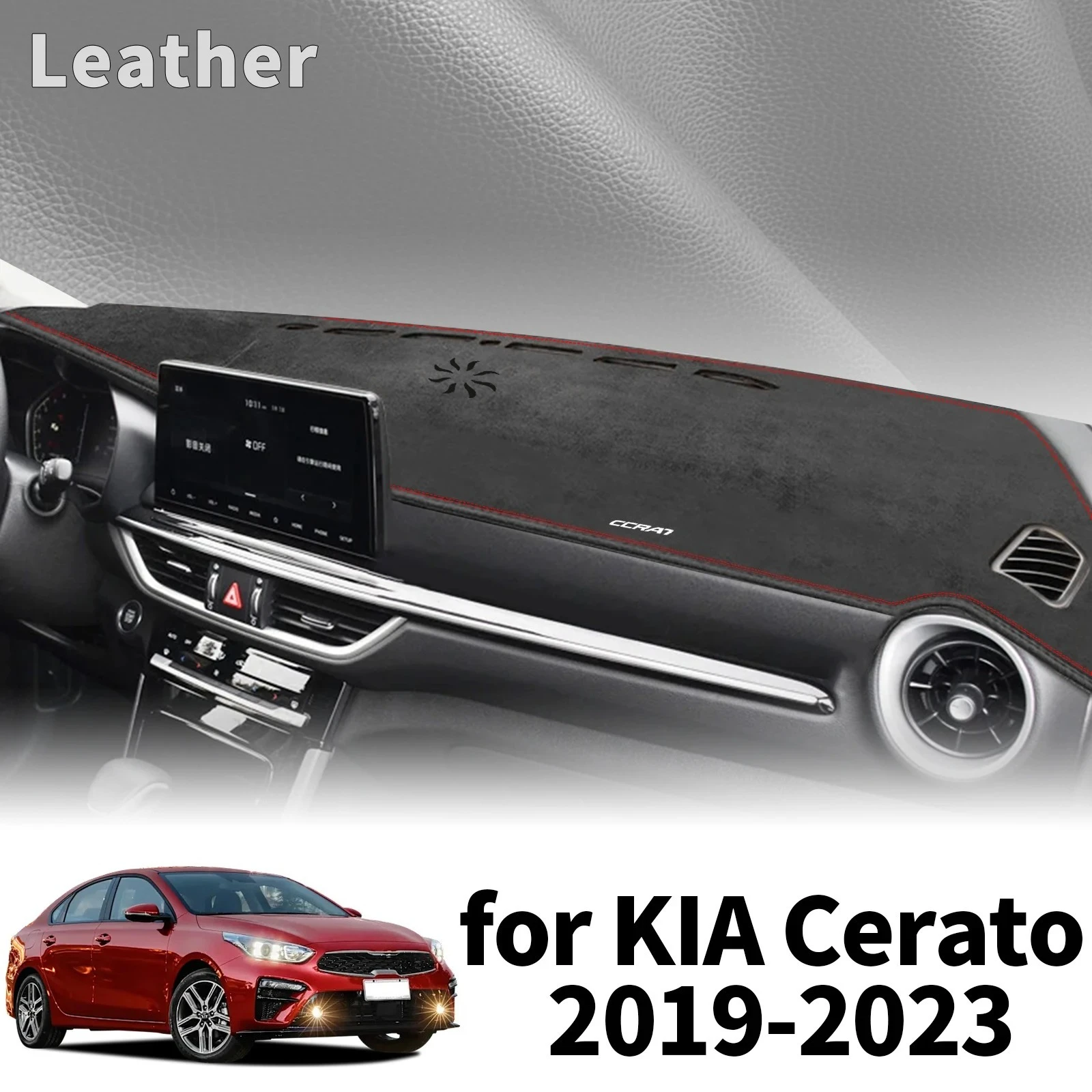 

fit for KIA Cerato 2019 2020 2021 2022 2023 DashMat Sunshade Car Accessories Dashmat Protective Carpet Dashboard Cover Pad