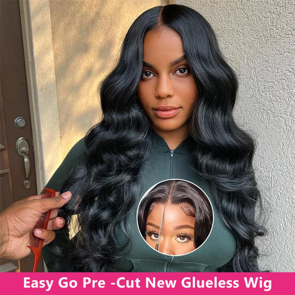 

Body Wave New Glueless Wig No Glue Human Hair Pre-plucked 5x5 7x5 Lace Closure Wigs For Women Indian Remy Hair For Women Pre Cut