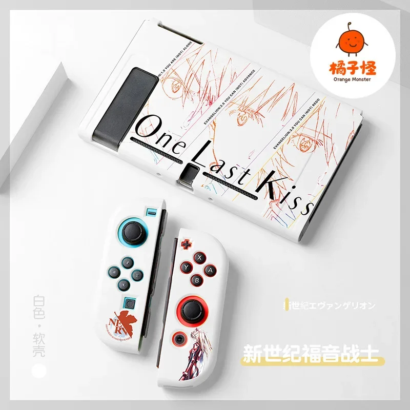 EVANGELION EVA-01 Rei TPU Soft Case Joycon Protective Shell Cover for Nintendo Switch NS OLED Console Crystal Cases Accessories