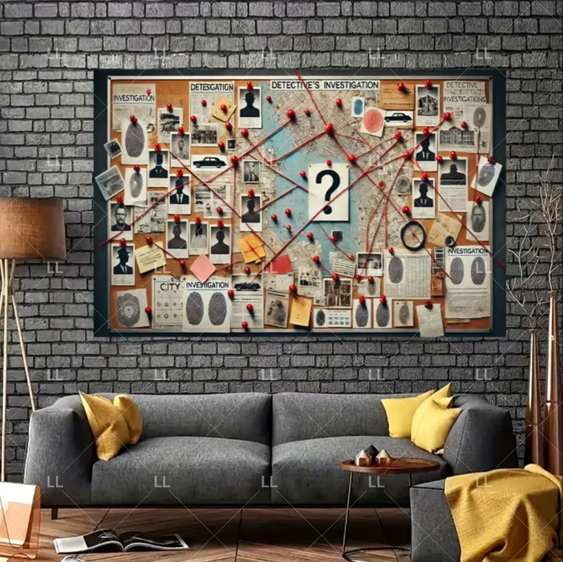 Detective Party Decoration Backdrop Spy Photos Clues Board Background Crime Scene Fingerprint Prison Trial Photography Props