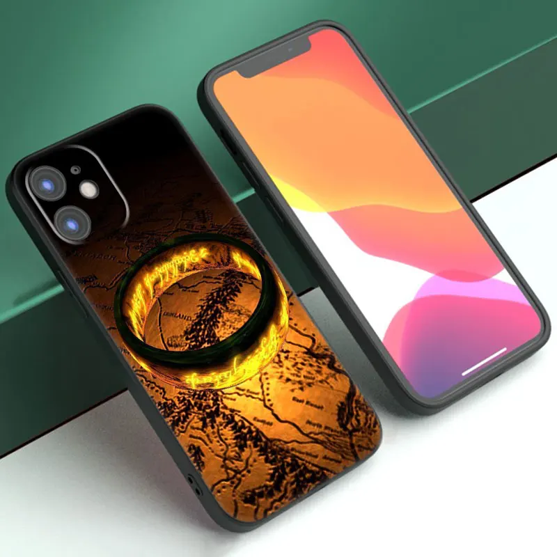 L-Lord of the R-Rings Black Phone Case For Apple iPhone 15 Pro Max 15 14 13 12 Pro Max Mini 11 Pro 7 8 Plus XR X XS SE 2020 2022