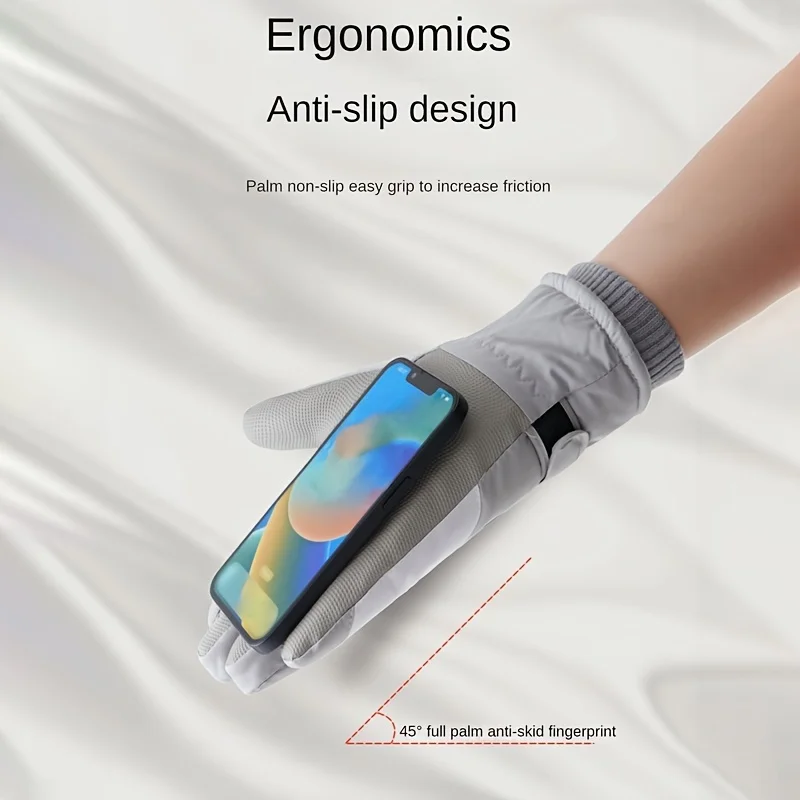 قفازات الخريف والشتاء النسائية التي تعمل باللمس مقاومة للرياح والدافئة لركوب الثلوج للرجال والنساء قفازات دافئة