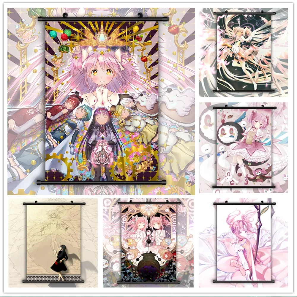 Baby Kids Room Decoration Puella Magi Madoka Magica Akemi Homura Wall Art Canvas Painting Wall Pictures Canvas Prints No Frame