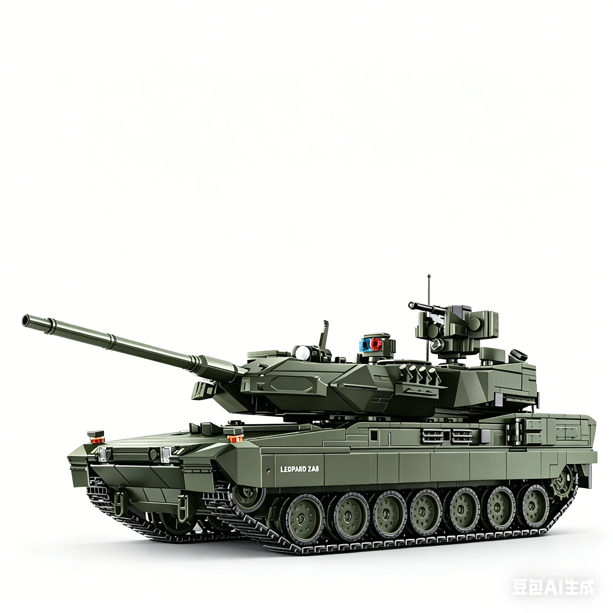 

Немецкий основной боевой танк Leopard 2A8: Современная военная модель высокой сложности для сборки, развивающий конструктор для взрослых
